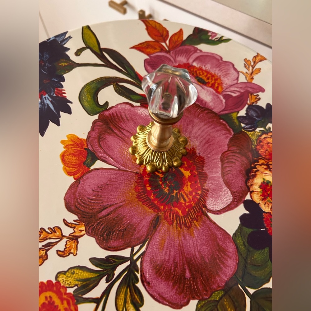 Mackenzie Childs floral cheese Course platter - Picture 4 of 15